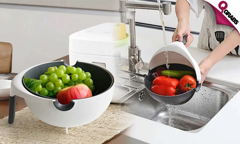 2-in-1 Strainer & Rinse Bowl!